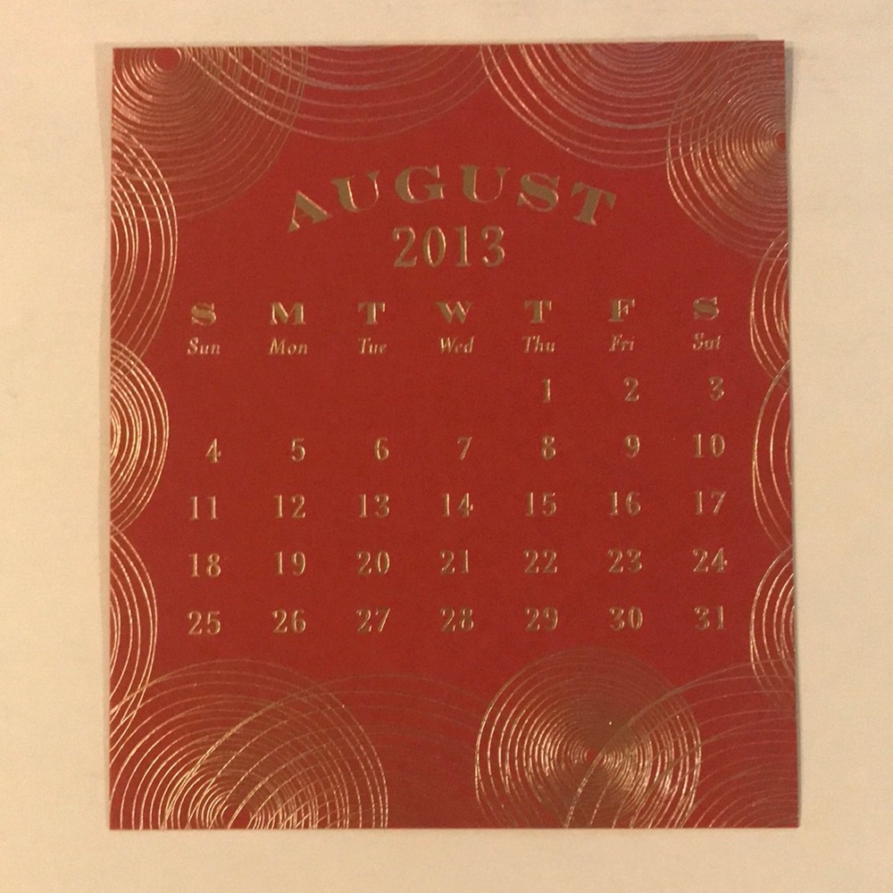 Paper Source 2013 Gold Foil Calendar - Picture 7 of 14